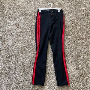 Laura Boutique black with red strip skinny jeans